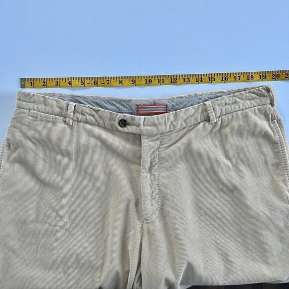 Peter Millar Pima Cotton Corduroy Dress Pant Light Tan Men't Size 38" x 34" EUC - Picture 5 of 7